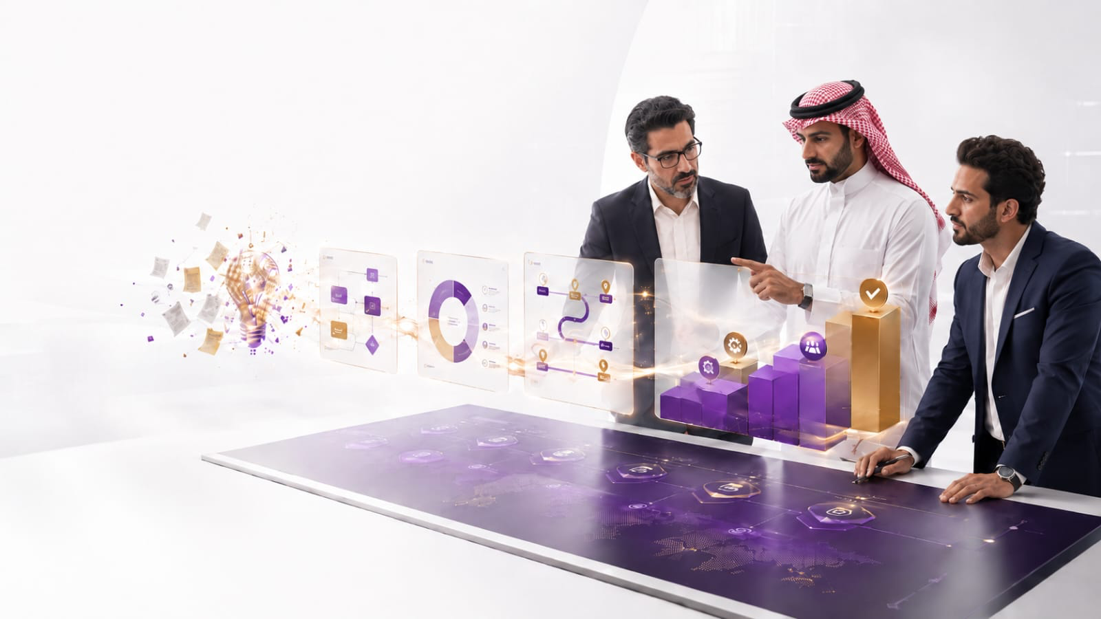 فريق استشاري يحول الأفكار إلى نماذج وخطط قابلة للتنفيذ